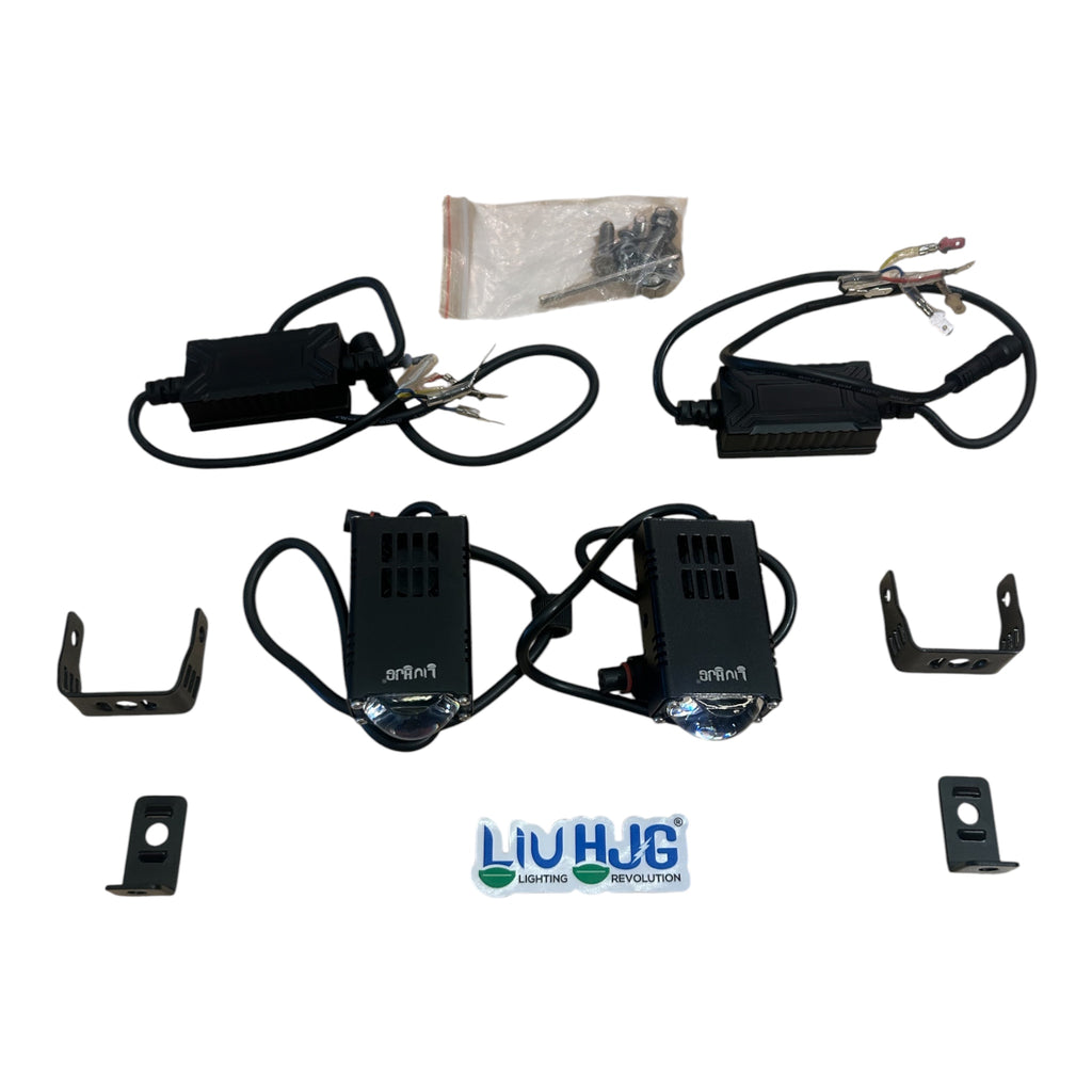 Square fog lights with 4 modes suitable for car/bikes with wiring kit