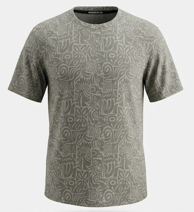 Flower Round Neck T-Shirt For Men
