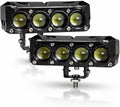 LIU HJG 4 LED Fog Light | 120W Dual Color Yellow/White | Waterproof Dustproof Driving Lamp | 12V DC | Universal Fit for Cars & Motorbikes | Pack of 2