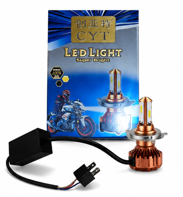 CYT LED Light Super Bright Motorcycle Headlight Bulb H4 with canbus controller