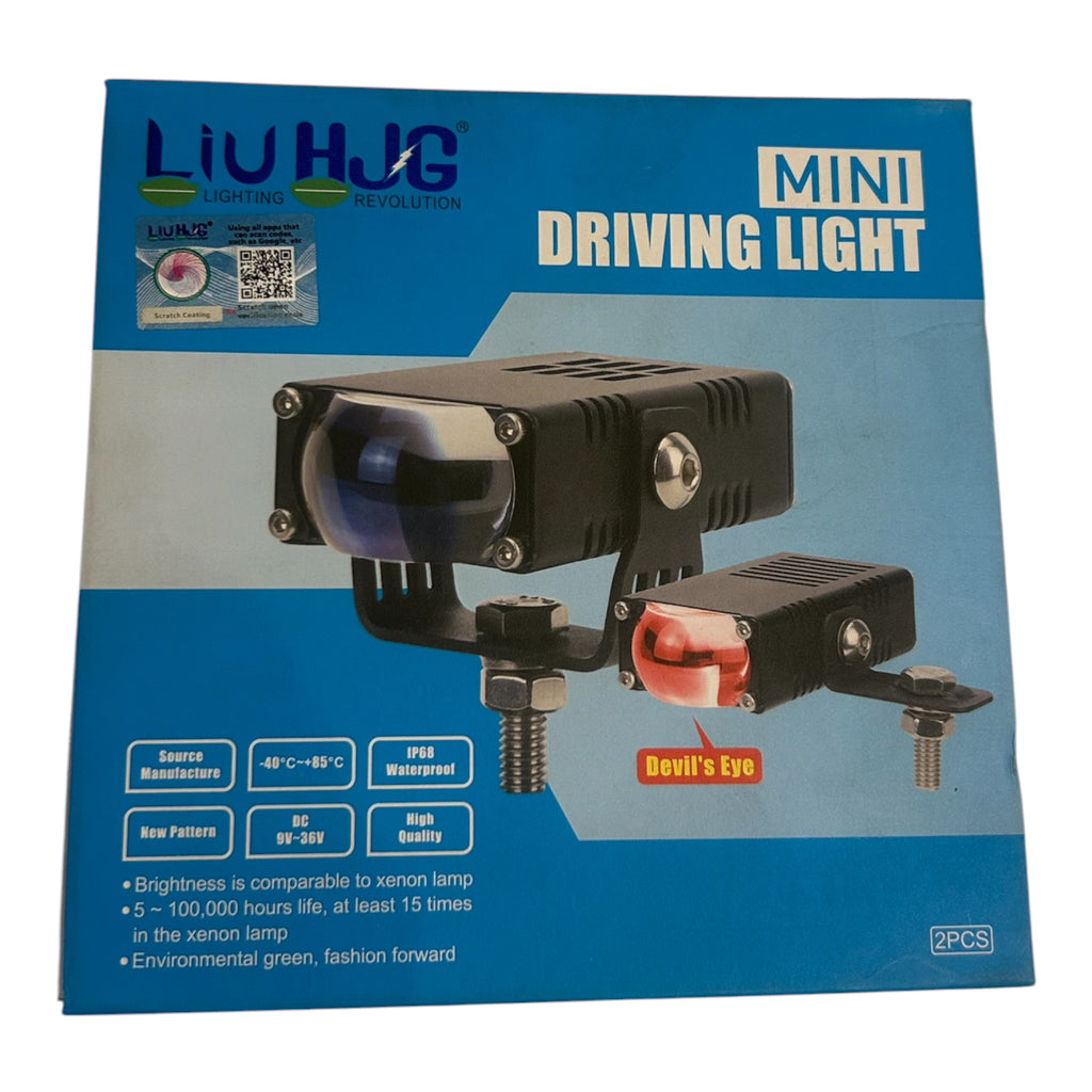 Square fog lights with 4 modes suitable for car/bikes with wiring kit