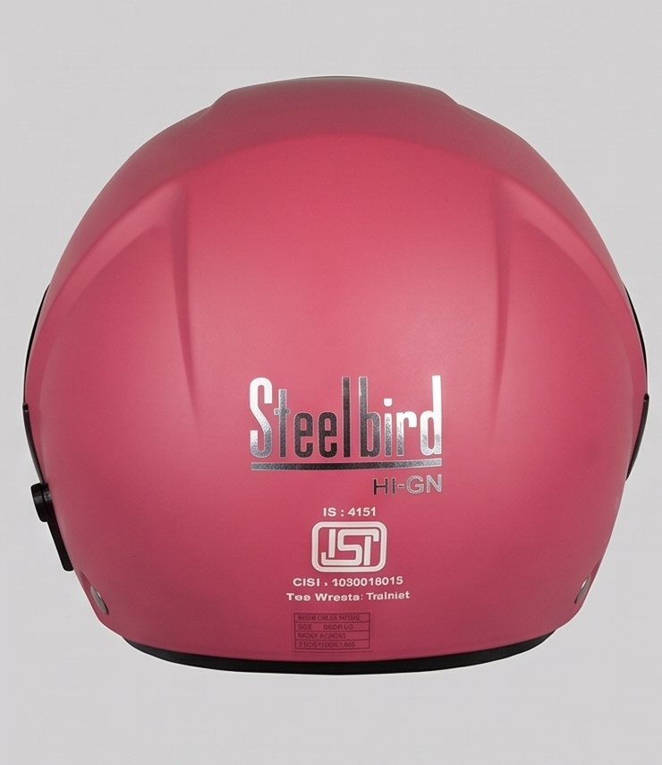 Steelbird Hi-GN Open Face Helmet – Matte Pink