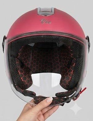 Steelbird Hi-GN Open Face Helmet – Matte Pink