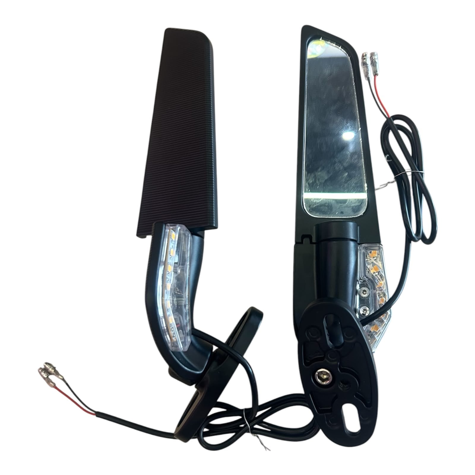 Stealth Wing Mirror with LED Indicator – Full Fairing Motorcycle Fitting (Pair)