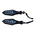Sequential Flowing LED Turn Signals for Motorcycles – Set of 2 (Running Yellow + RED)
