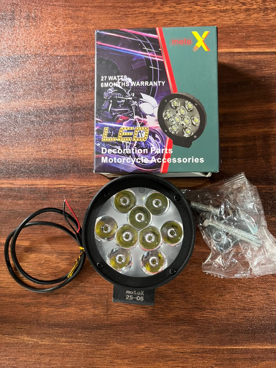 MotoX 27W LED Round Auxiliary Fog Light for Motorcycles