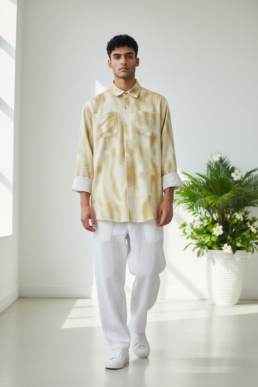 Relaxed Fit Acid Wash Shirt