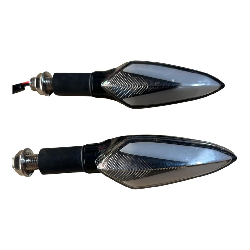 Dual-Color LED Motorcycle Turn Signals – Yellow & Blue Indicator Lights (Pair)