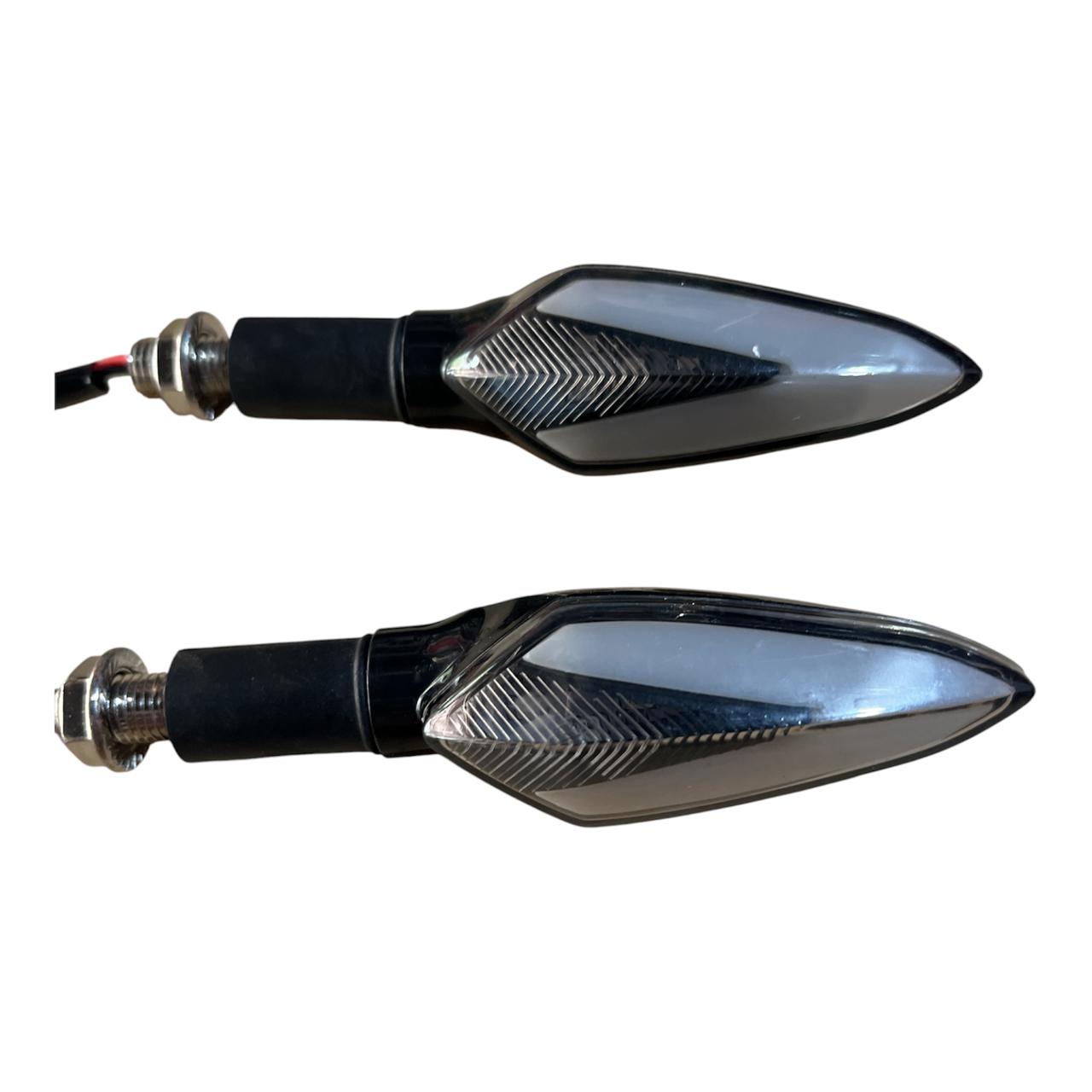 Dual-Color LED Motorcycle Turn Signals – Yellow & Blue Indicator Lights (Pair)