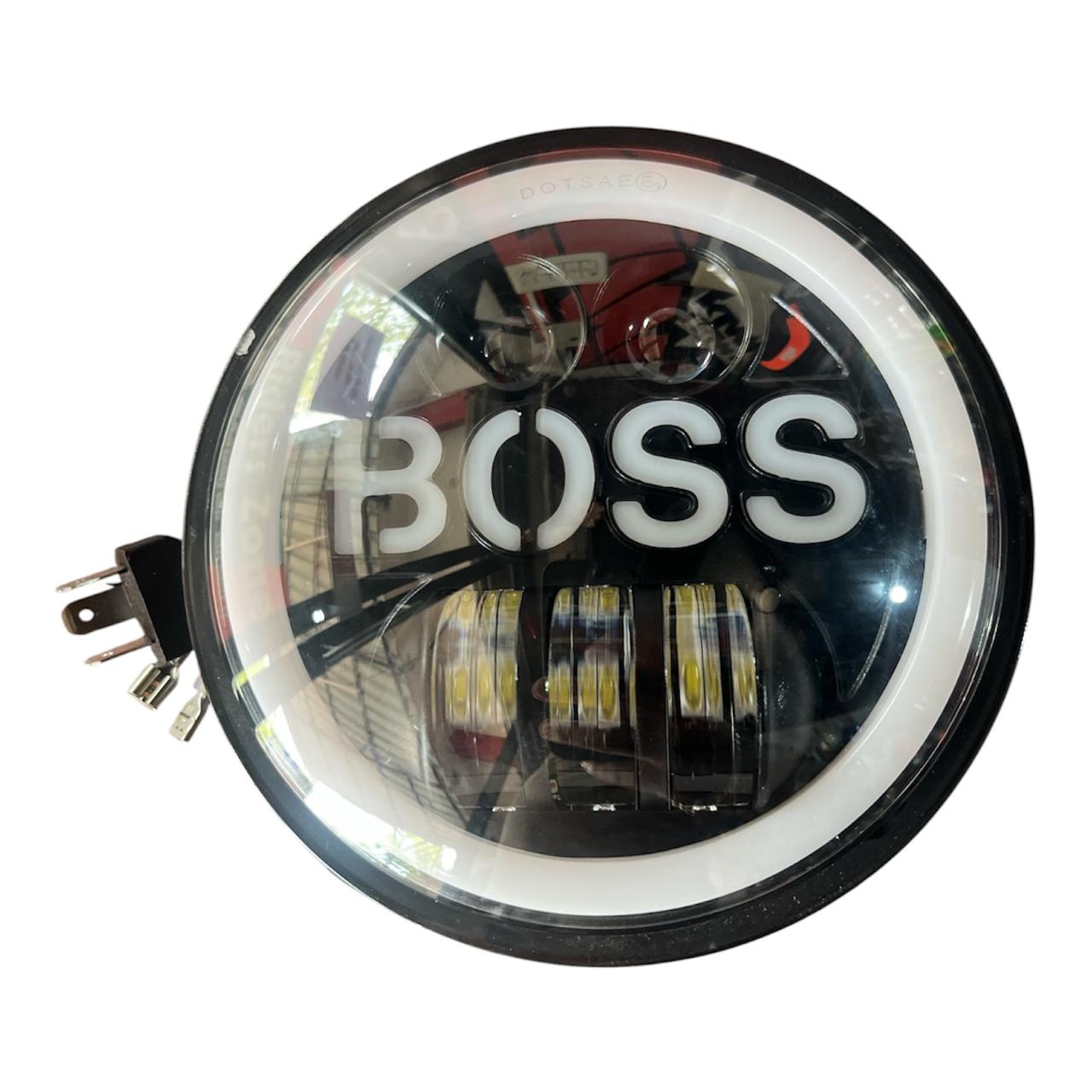 BOSS LED Headlight with Angel Eye Halo Ring – 5 Inch Round for rx/avenger