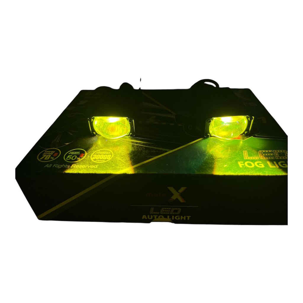 MotoX square Fog Light LED 100W – Three Color Mode (White / Yellow / Red)