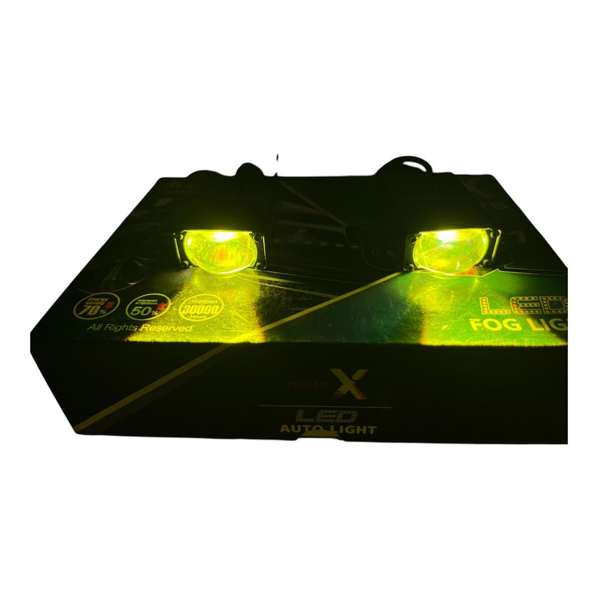 MotoX square Fog Light LED 100W – Three Color Mode (White / Yellow / Red)