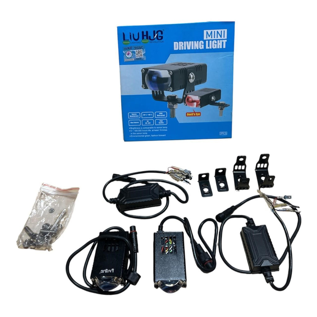 LIUHJG square Mini Driving Light – Devil's Eye (Pack of 2) (original)