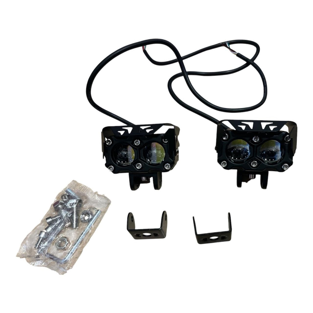 LIU HJG Dual Lens LED Auxiliary Fog Lights for Motorcycles (original)