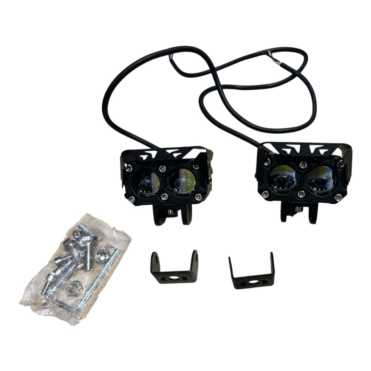 LIU HJG Dual Lens LED Auxiliary Fog Lights for Motorcycles (original)