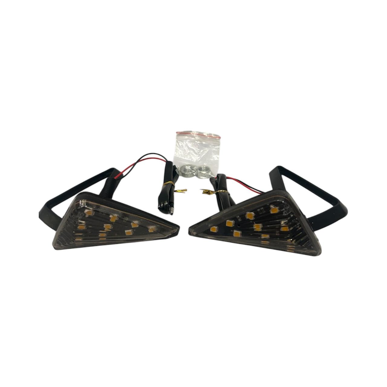 Triangle LED Flush Mount Turn Signal Indicators – Smoked Lens (Pair)