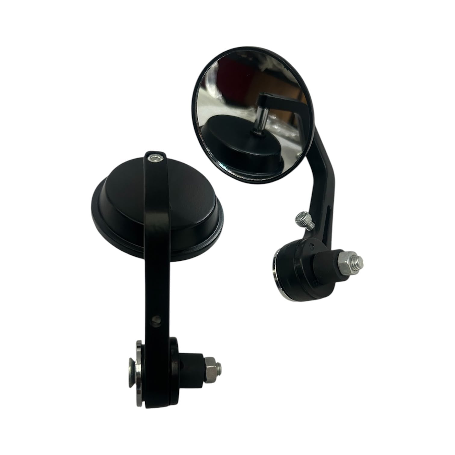 GT Bar End Mirrors – Round & Pentagon Style (Set of 2) | Motorcycle Handlebar Mirrors