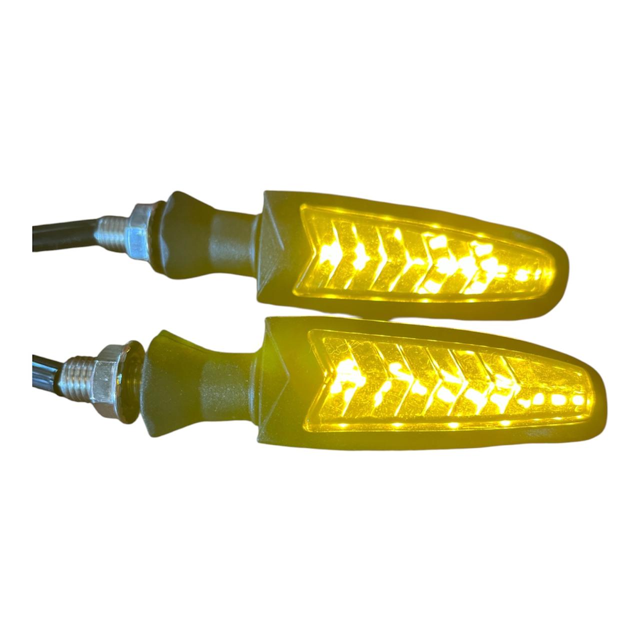 MotoX Yellow Lens Sequential LED Turn Signals - Pair