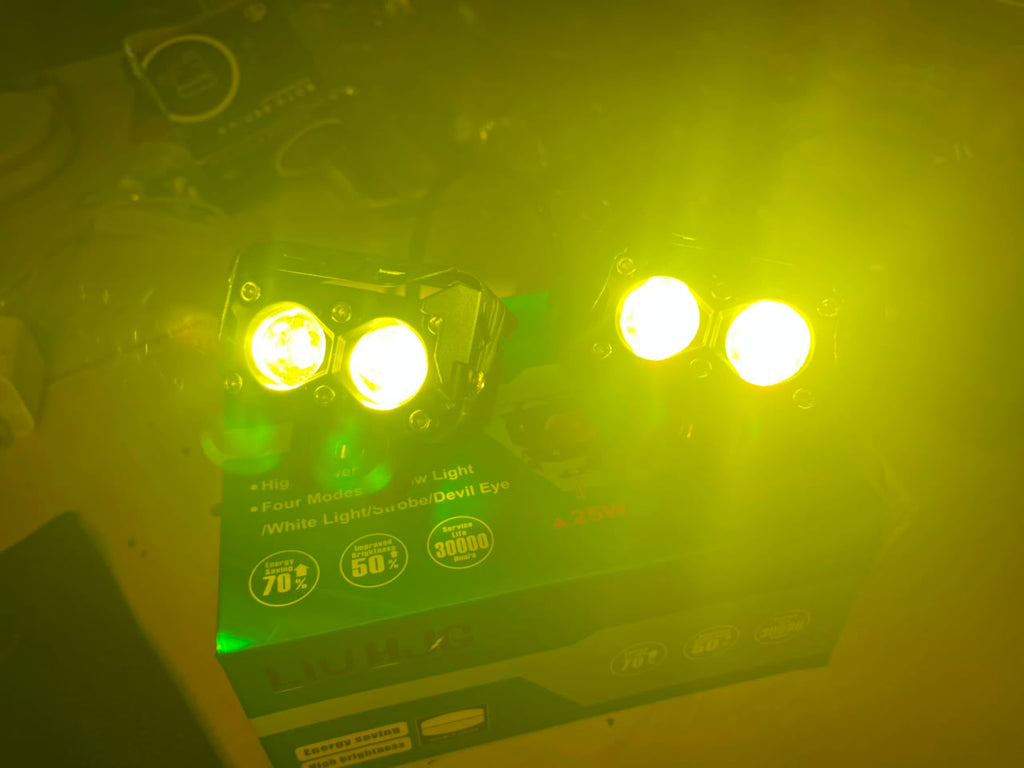 LIU HJG Dual Lens LED Auxiliary Fog Lights for Motorcycles (original)