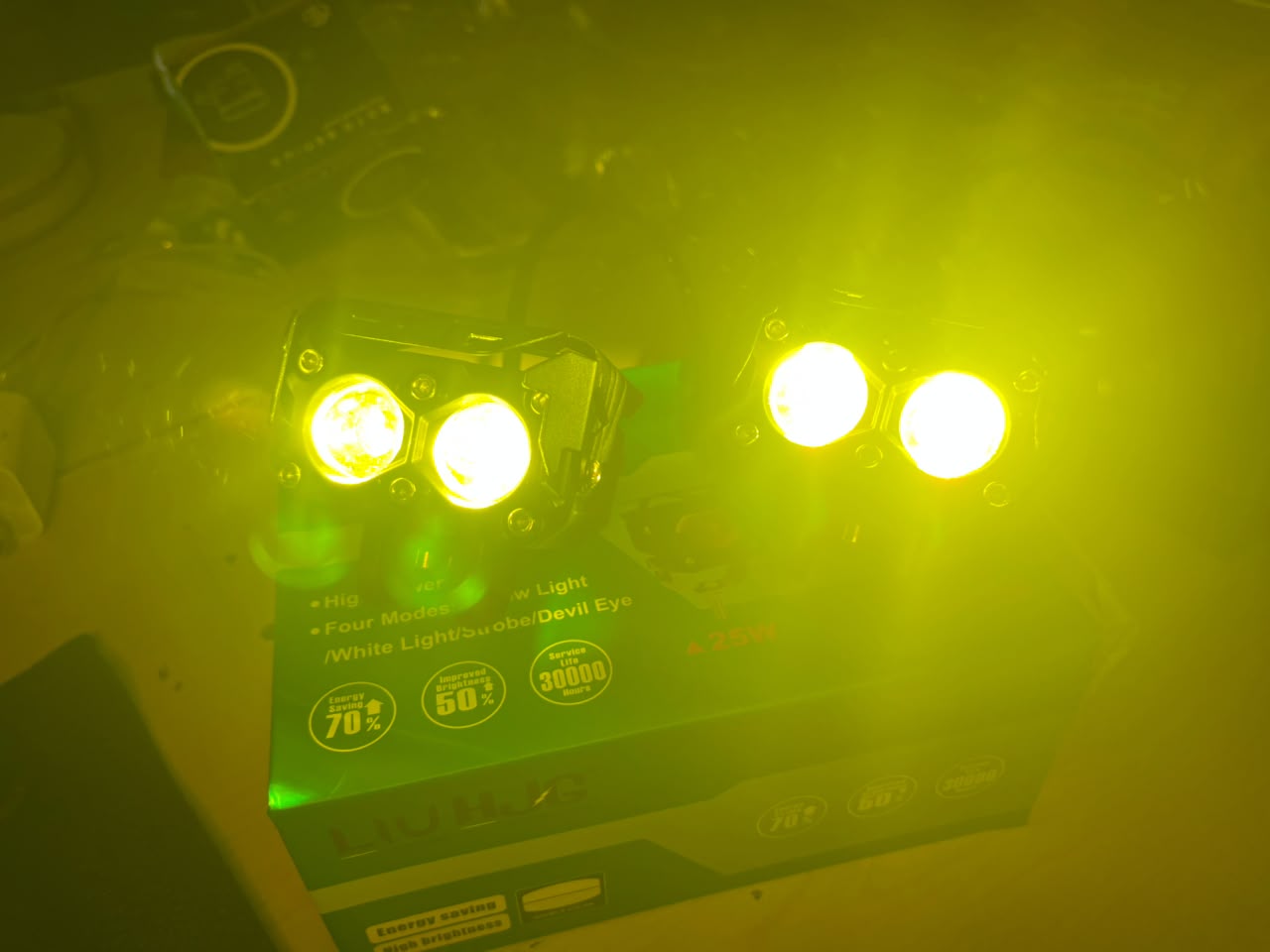 LIU HJG Dual Lens LED Auxiliary Fog Lights for Motorcycles (original)