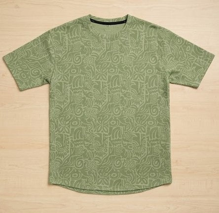 Flower Round Neck T-Shirt For Men